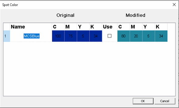 Do you see this when you click on Spot Color?