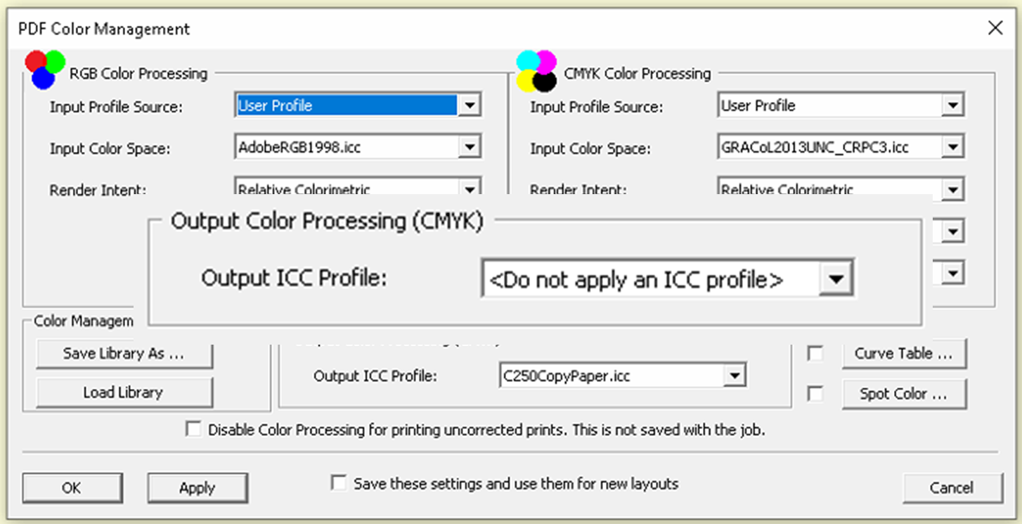 Output Color Processing